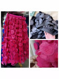 Design Sense Three-Dimensional Wave Point Retro A Skirt 2025 Autumn And Winter New Fashion Thin Mesh Dress Skirt Dress Dress Woman