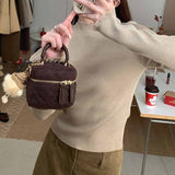 Half-High Collar 2026 Spring Bottom-Bottomed Knitted Shirt Women's Wooden Ear Design Feel Soft Glutinous Top