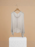 Irregular Bat Sleeve Cloak Sunscreen Knitted Girl Summer Chic One-Word Shoulder Loose-Fitting Thin Top