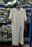 Slambroced Knitted Dress Women's Summer 2026 New Loose Open Fork Short Sleeve Sunscreen Dress Thin
