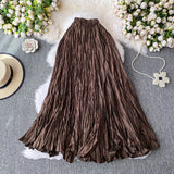 Design Sense Of Irregular Folding High Waist Half-Dress Woman 2025 Summer New Set Of Meat Display Skinny Swing Dress