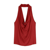 Korean Version Of The Neck Hanging Neck Sling Vest Women Summer 2025 New Sleeveless Slimming Back Cover On The Head Tide