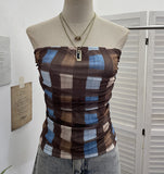 Real Shooting Holiday Storm Spot Bump Color Mesh Strapped Braped Vest Female Summer Dew Back Hottie Top 8085