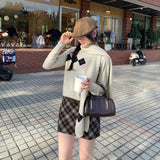Ringge Scarf With Two Sets Of Women's Winter 2025 New Small College Wind Knitted Bottom Shirt Top