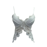 Real Shot Abstinence Hottie Low Breast With Breast Pad Lace Slings Vest V-Neck Butterfly-Like Umbilical Umb 3045