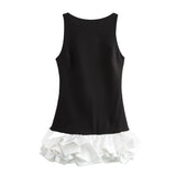 New Women's Fashion White Sleeveless Short Skirt Dress In Autumn 2025 8453777