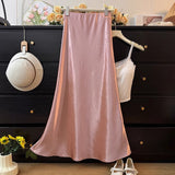 French High-Grade Glossy-Sense Fish-Tailed Half-Dressed Women's Spring 2025 New High-Waisted Hairy-Skinny-Blanesed Bag-Butg Skirt