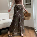 Vintage Chiffon Fishtail Half Dress 2026 Summer New High-Rise Slimy Temperament Ass Long Skirt