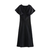 2025 Spring And Summer New Women's Fashion Temperament Casual Silk-Sense Silk-Sense Dress 2330399