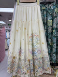 2025 Summer New French Romantic Heavy Industry Embroidery Print Collection Waist Lanky Fairy Dress