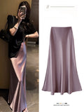 High Waist Thin Long-Skinny Vinegar Slid Half Body Skirt 2025 New Bag Hip Fish Tail