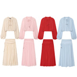 2026 New Summer Wooden Ear Stupor Blouse 1334190 Skirt 1334196 Set