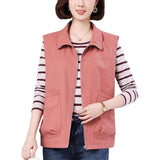 Large Pocket Casual Fashion Collared Vest Women's Spring And Autumn 2025 New Middle-Of-Year-Need Mother Wears A Thin Vest Tide