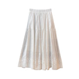 French Heavy Industry Embroidered Three-Dimensional Flower Half-Dress Girl Spring 2025 High-End Temperament Folding Large Umbrella Skirt Tide