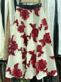 French Heavy Industry Three-Dimensional Rose A Word Skirt Female High Waist Thin Long Elegant Temperament Skirt