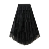 Chic Special Dress Dopamine Series Thousand Layers Of Irregular Cake Skirt Gradient Fairy Skirt Big Swing Yarn Skirt