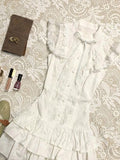 Lace Lace Spliced Bow Sleeveless Dress Women's Summer 2026 New Waist Thin Cake Short Skirt
