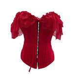 Lace Lace Lace Butterfly End Waist Hook Buckle Waist-Button Waist-Coat With Chest Cushion-Carbed Shoulder Coat 6317