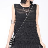 Korean Thin Tuk-Sou Vest Sleeveless Knitted Vest Summer New Super-Looking Hollow Design Feel Beautiful Top