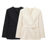 Spring 2025 New Solid Color Female Design Niche Temperament With Blazer 1270608
