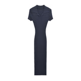 Autumn 2025 New Women's Fashion Fashion Threaded Knitted Long Dress 3471104