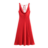 2025 Summer New Women's Fashion Sexy Hot Girl Silk Silk Texture Dress 2590934