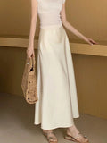 High-Grade High-Rise Thin Long-Skinny Vinegar Silk Silk Skirt 24 Summer New Bag Fishtail A-Word Dress