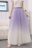 Gradient Color Half-Dress Woman High Waist Thin Feeling Fell 100 Folded Skirt In The Long A-Word Skirt
