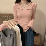 Autumn And Winter New Women's Decoration Body Slim Soft With Knitted Shirt Tide Over The Bottom Sweater Women's Clothing