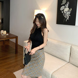 Korean Chic Chic With A Chest Pad Hanging Neck Vest 2026 Summer New Design Feels The Back Of The Hot Girl Wearing A Top