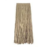 Long-Long Crumbilled Skirt Women's Dance Dress Korean High Temperature Folding Folded Skirt Flowing Folding Skirt