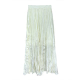 Long-Long Crumbilled Skirt Women's Dance Dress Korean High Temperature Folding Folded Skirt Flowing Folding Skirt