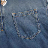 2025 Spring And Summer New Women's Simple Fashion Wind Wind Collar Loose Denim Dress