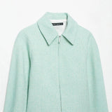 2026 Autumn New Women's Fashion Casual Loose Zipper Texture Jacket 2978134