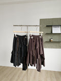 Korean Version Of The Cool Wind High Waist Irregular Half-Dress Woman 2025 Autumn New Fashion Design Feeling A Font Skirt