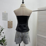 Punk Babes Heavyweight Slimming Bra Wrapping Pu Skin Bra Strap Chest Cushion Sleeveless Top 2783