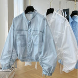 Design A Small Sense Of High-End Cramps Thin-Necked Sunscreen Women's European Summer Loose Short Jacket Jacket