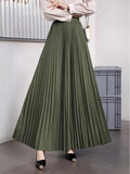 The Long Dress Dress Of The Bowed Dress Woman 2025 Early Spring New High-Waisted Pendant Big Swing Dress Spring And Autumn Color Skirt