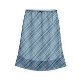 Yunnan Seaside Holiday Tight Waist Net Yarn Small Powder Skirt Summer Thailand Pure Wind High Waist Wave Half-Body Short Skirt