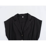 Spring New Women's Solid-Color Suit Collar Single-Dneck With Belt Shirt-Style Fan Flute Dress