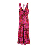 2025 New Women's Fashion Sexy Hot Girl Flower Print Dress 8908167