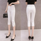 2025 Summer A Few New Fork Seven Trousers Lady Thin Slimmed Slacks Small Foot Suit Pants Pencil Pants