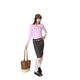 Light People Gao Zhi Repair Button Neck Knitted Shirt Women's 2026 Summer New Unique Beautiful Open Shirt Top