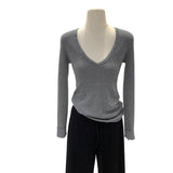 2026 Into The Spring People Kochian Old Money Wind Wearing V Collar Inside Wool Knitted Shirt Women Autumn And Winter Repair Clothes