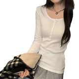 Pink Half-Necked Bottom-Up Women's 2025 New Light Luxury High-End Feeling Can Wear Long Sleeves Inside The T-Shirt Small Top