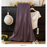French High-Grade Glossy-Sense Fish-Tailed Half-Dressed Women's Spring 2025 New High-Waisted Hairy-Skinny-Blanesed Bag-Butg Skirt