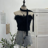 Thai Hottie With Chest Pad Haired Chest Vest With Short-Term Waistless Top 9311
