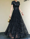 Oceanish Light Lace Half-Dress Girl Gentle Organ Folded Dress A-Character Skirt Hanging Skirt