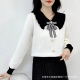 Korean Version Of Autumn And Winter New Doll Collar Soft-Creating Sweater Slim Thin Knitted Bottom Shirt Women's Yang Knitted Tops