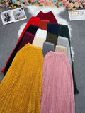 Lace A-Word Skirt Female Long-Skinny High-Rise Thin Elegant Dress In The Long Dress Multi-Colored